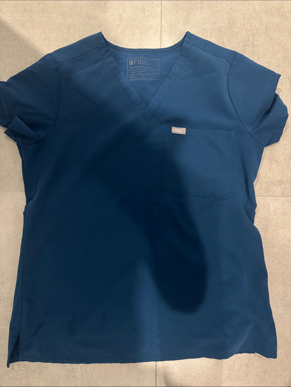 FIGS Slim Catarina One-Pocket Scrub Top Teal Women’s Small